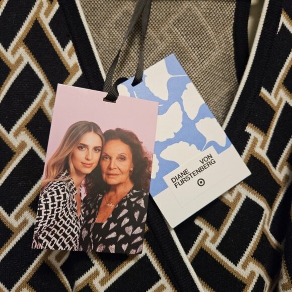 Diane Von Furstenberg x Target Collared Vintage Weave Sweaterknit Wrap Dress S. - Picture 12 of 16